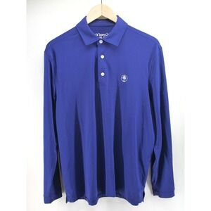 Ibkul Polo Shirt Mens M Blue Golf Long Sleeve UPF 50 Wicking‎ Breathable